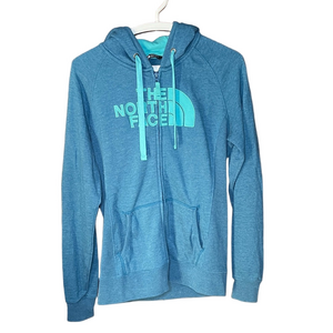 The North Face Teal Full-Zip Hoodie Size Medium